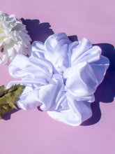 Pure White Soft Satin Hijab Scrunchie - BubbleGirl